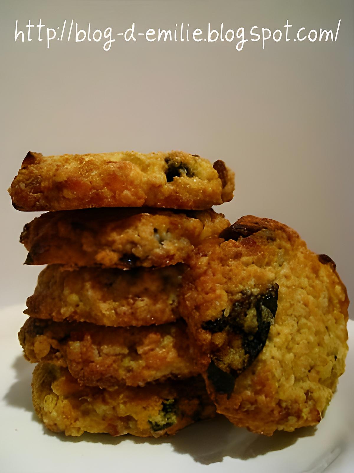 recette Cookies aux abricots et aux pruneaux