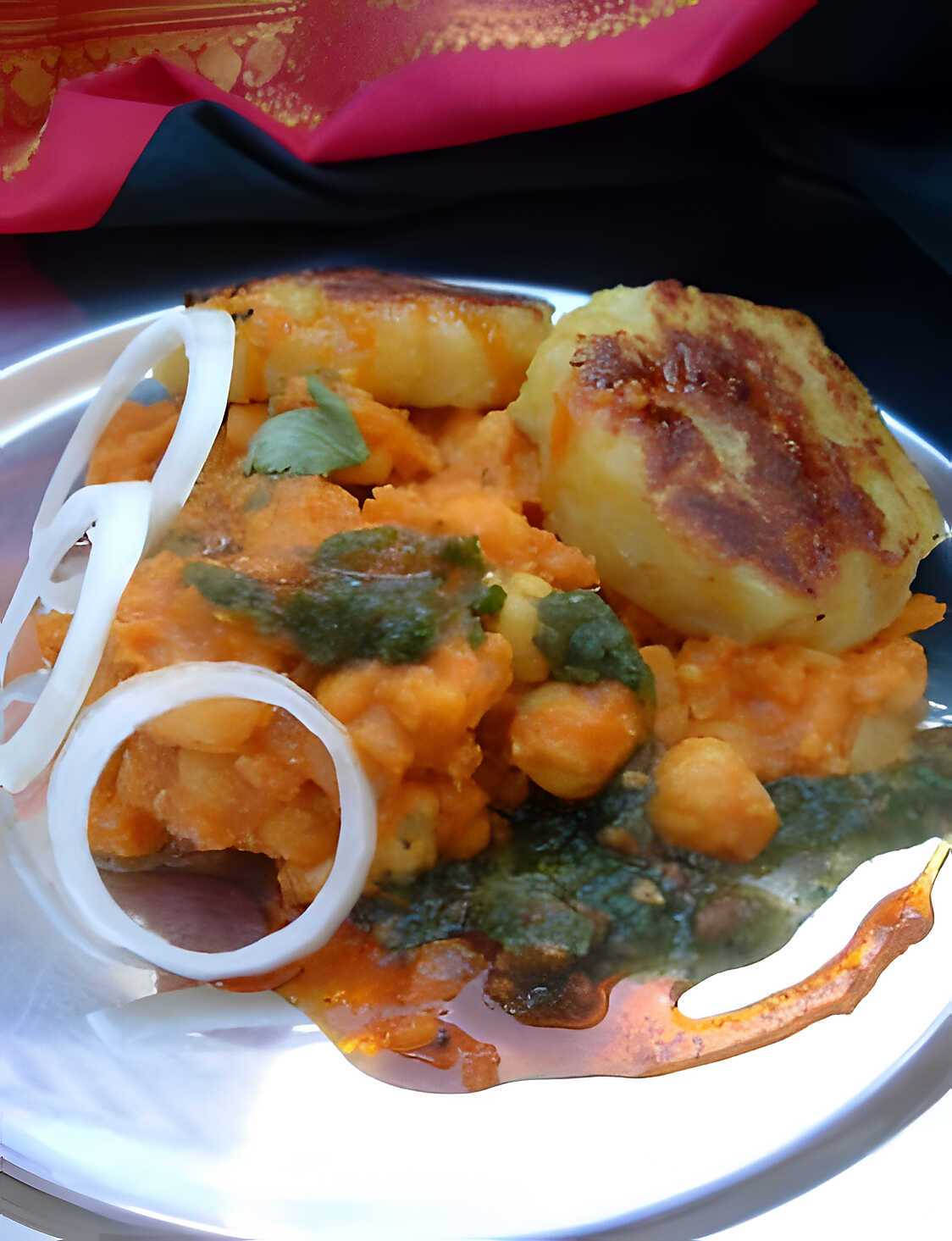 Recette indienne végétarienne chole tikki