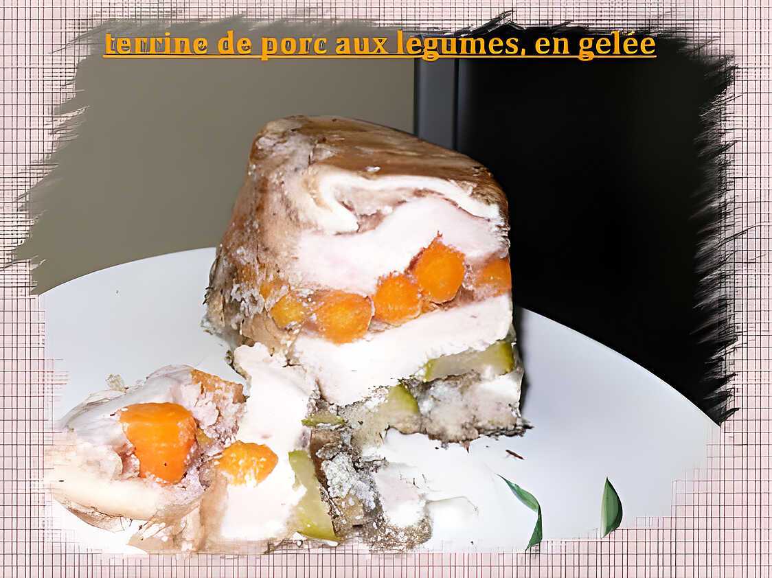 Recette de Terrine de porc aux légumes,en gelée