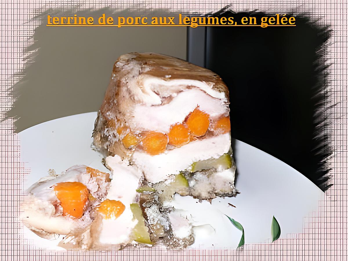 recette terrine de porc aux légumes,en gelée