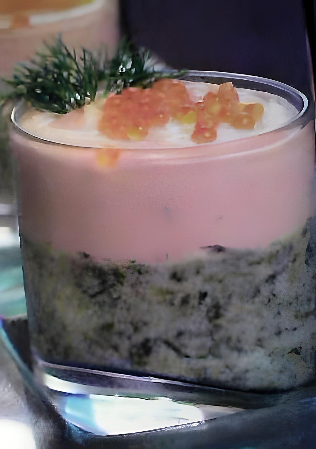 recette VERRINE SAUMON-EPINARD