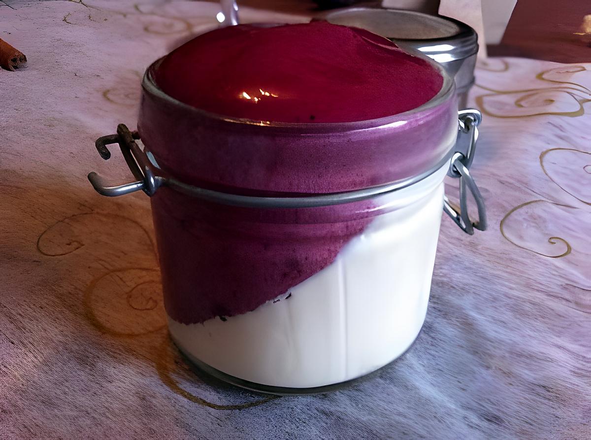 recette Panacotta à la vanille et espuma de myrtille