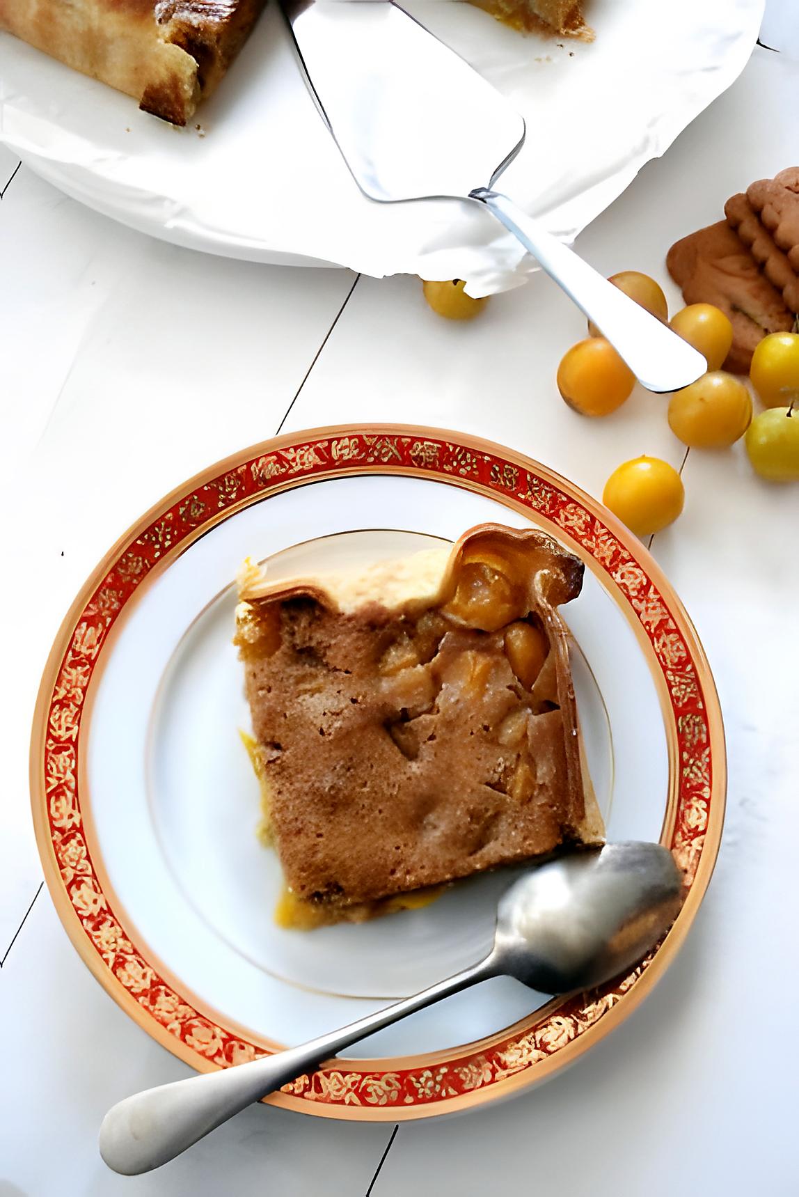 recette Tarte aux mirabelles et spéculoos