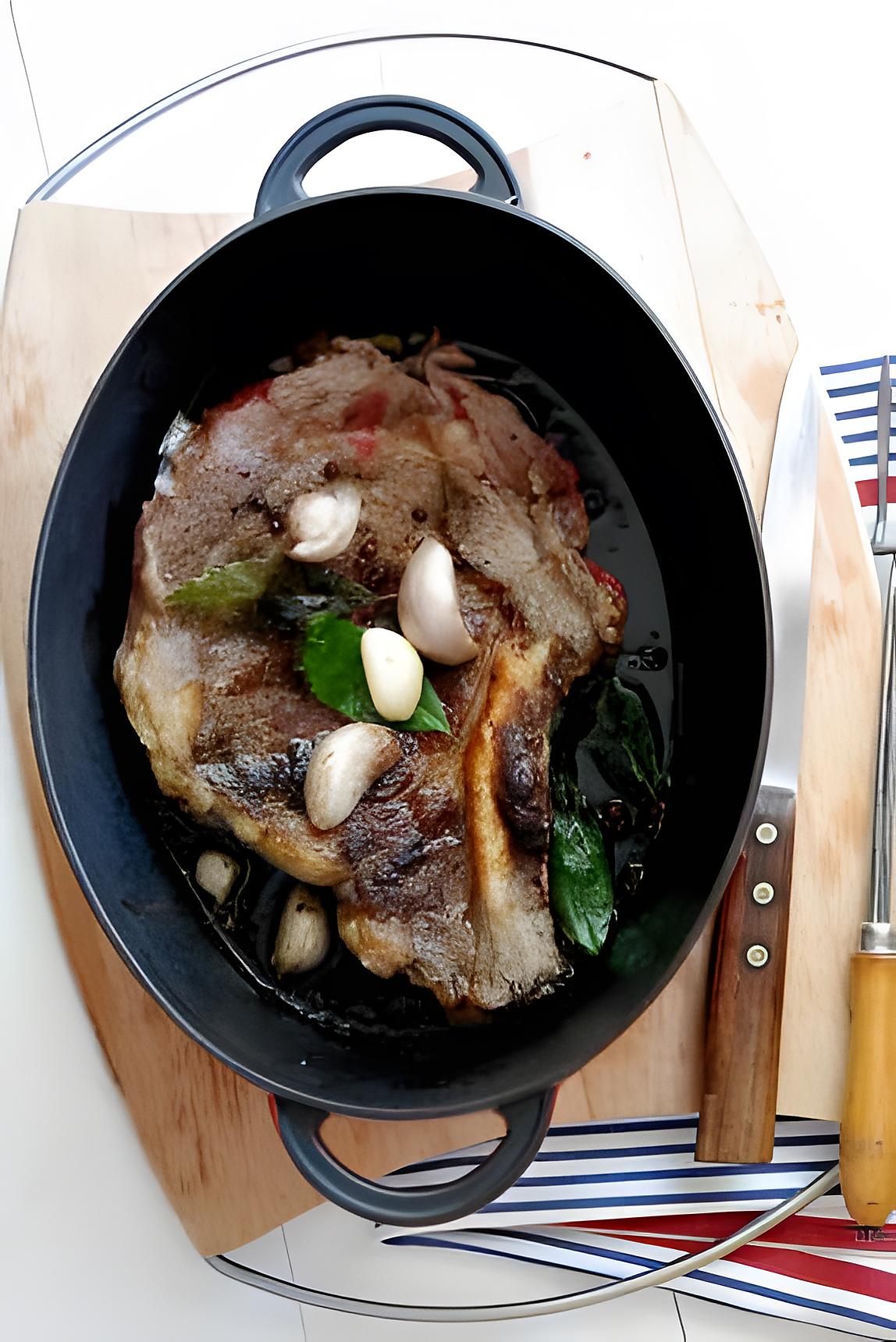 recette Côte de boeuf au beurre cocotte