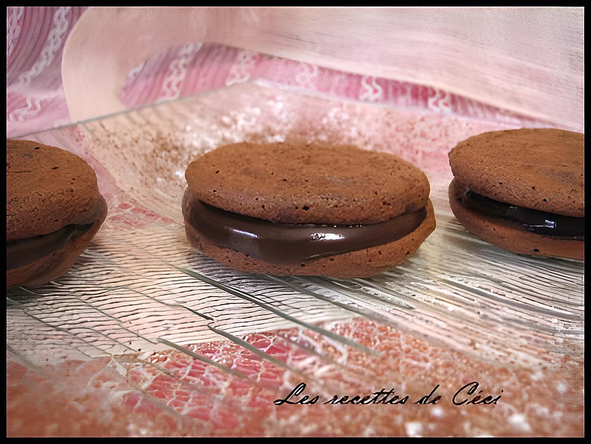 recette Petits gâteaux styles macarons au chocolat corsé