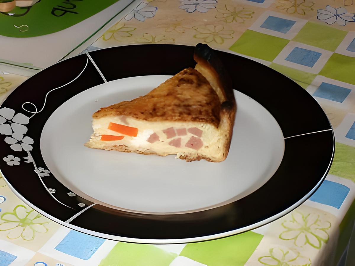 recette Ma Quiche aux Poireaux  Chevre Frais Carotte et Saucisson de Dinde