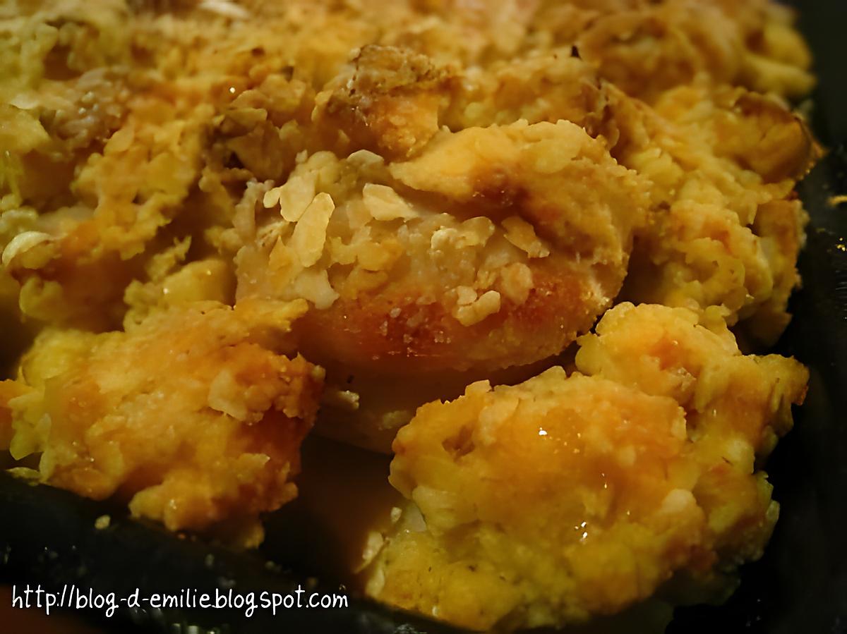 recette Crumble de boudins blancs aux pommes