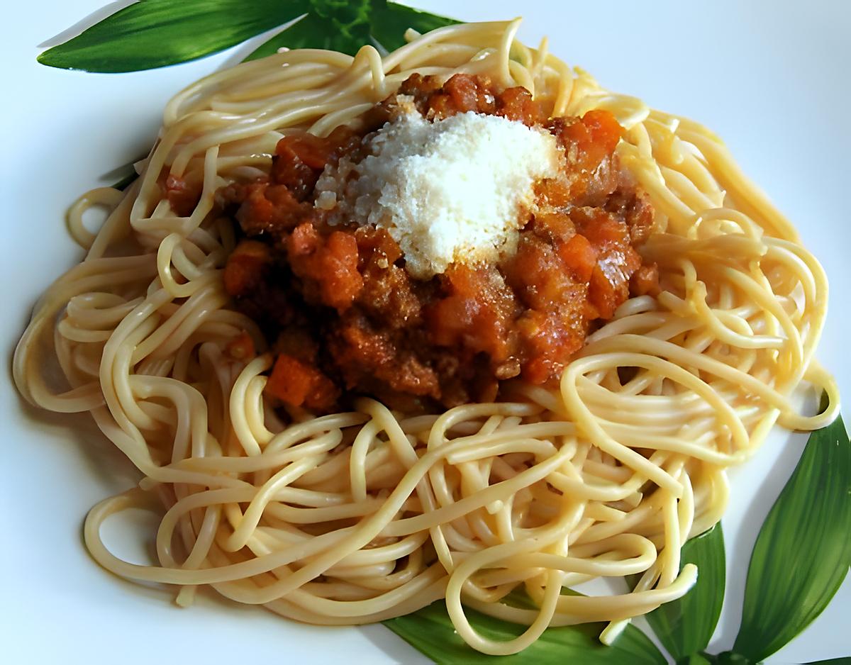 recette SPAGHETTIS A LA SAUCE BOLOGNAISE, ma recette secrète