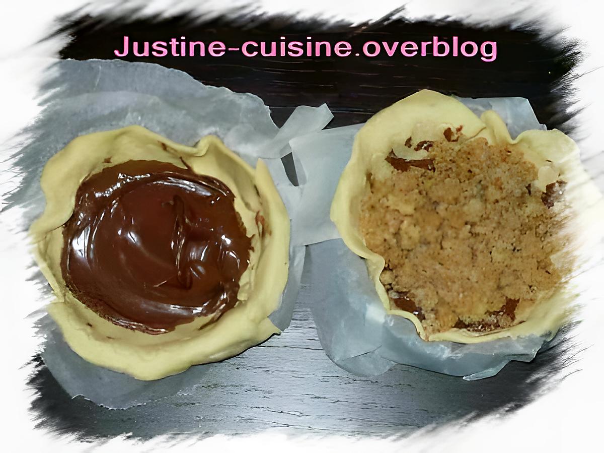 recette Tartelette crumble praliné Nutella