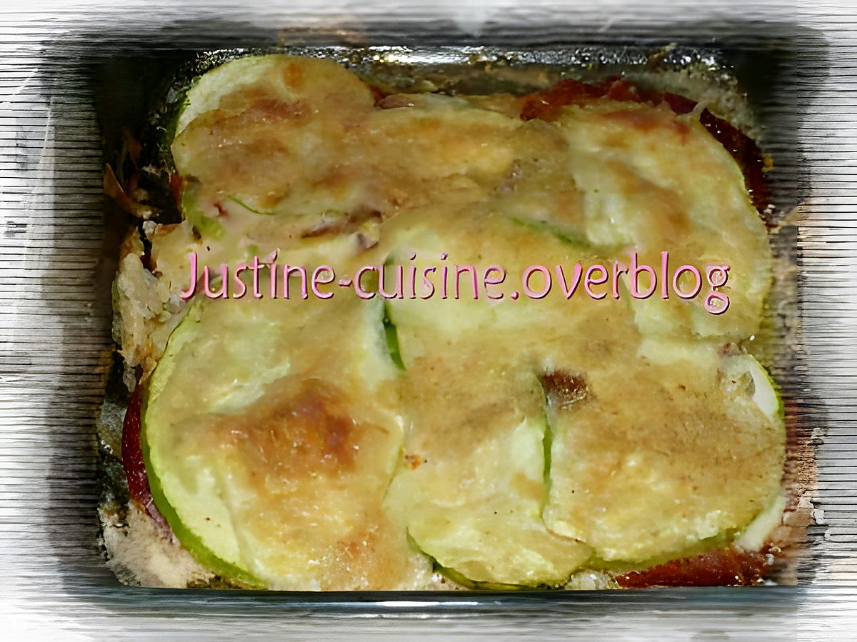 recette Gratin de courgette au chorizo