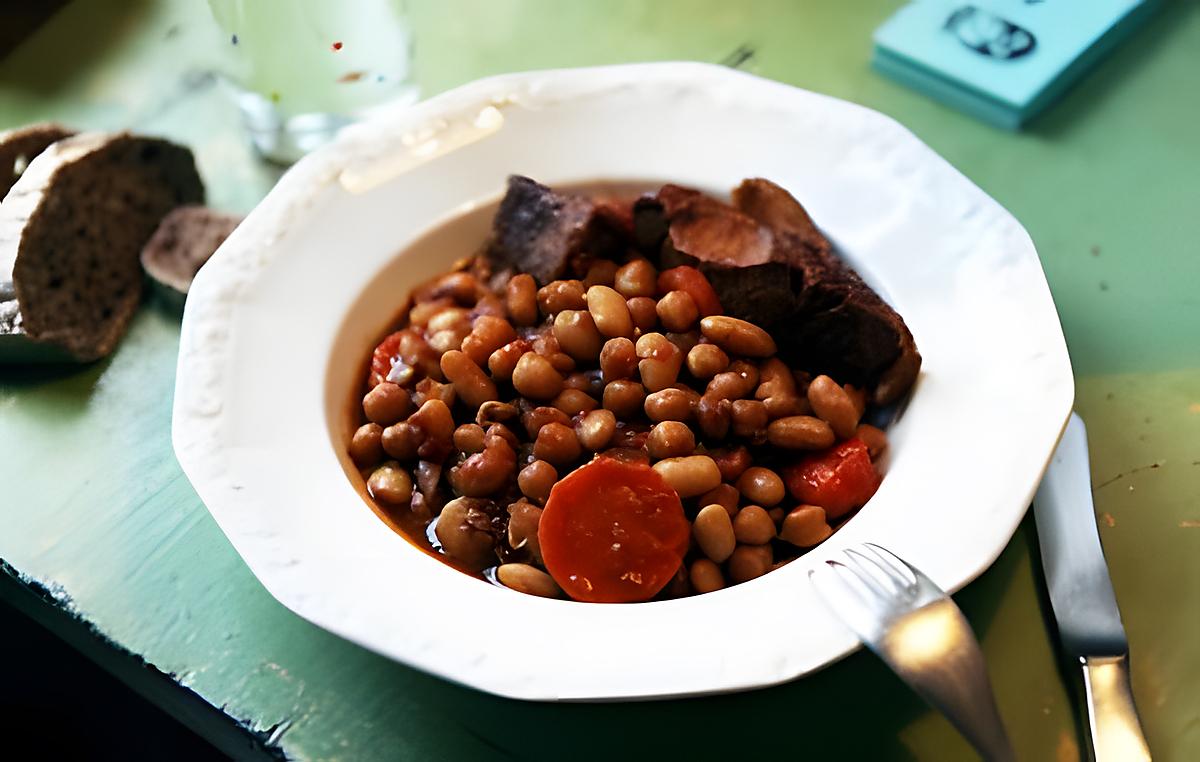 recette rôti de porc aux haricots blancs et aux pois chiches, façon harira