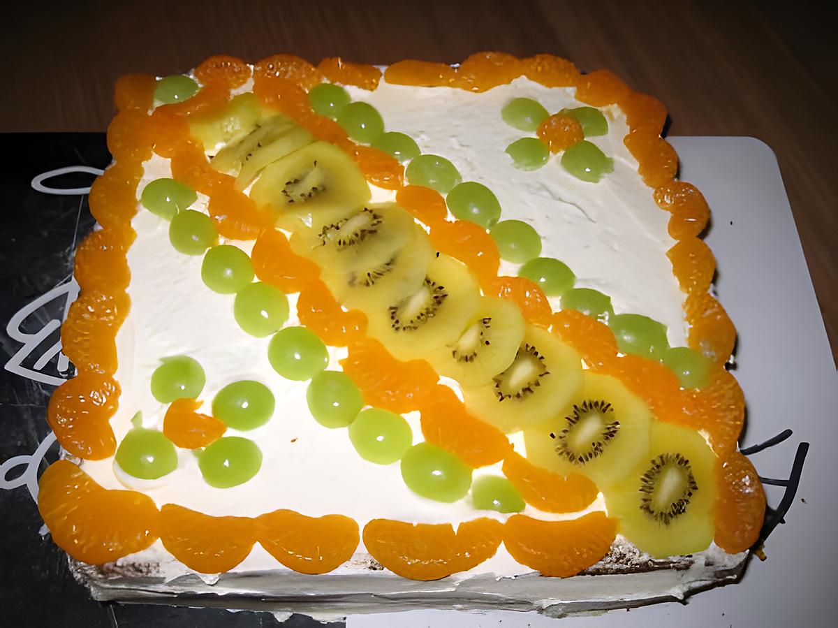 recette Gâteau aux mandarines et kiwis