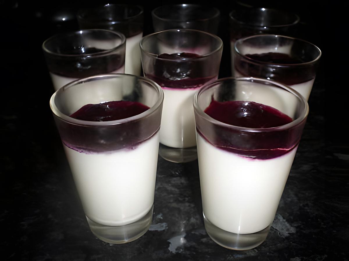 recette verrines panna cotta aux fruits rouges