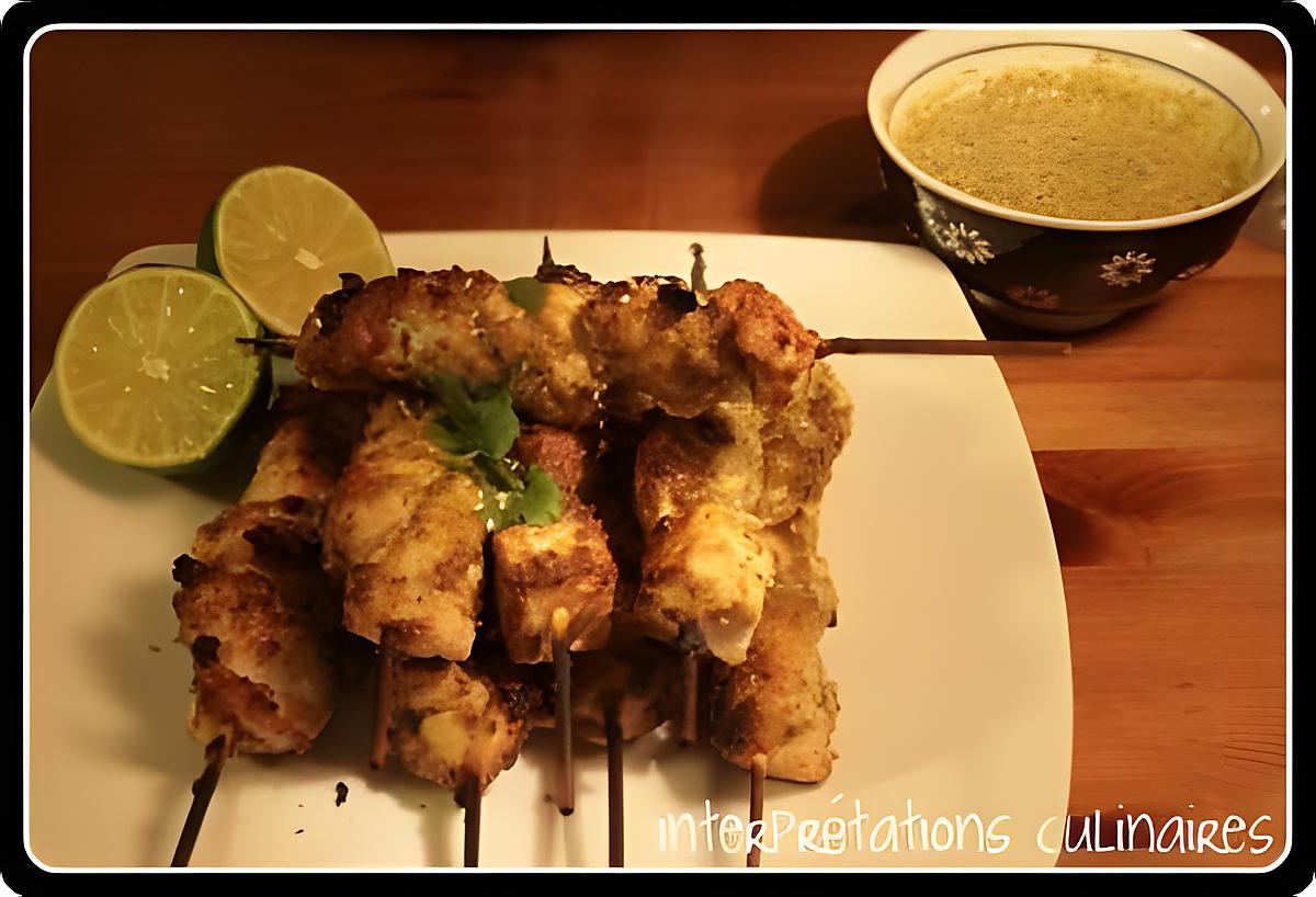 recette Brochettes de poulet & sauce satay