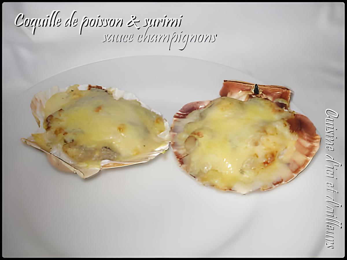 recette Coquilles de poisson& surimi