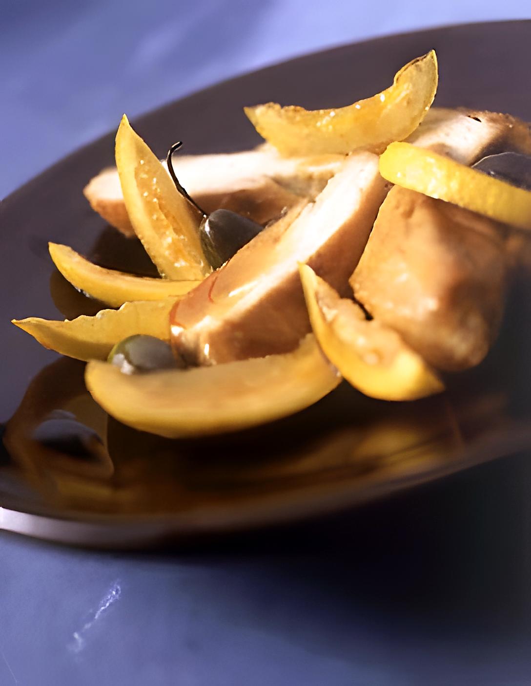 recette Papillote de blancs de poulet au citrons