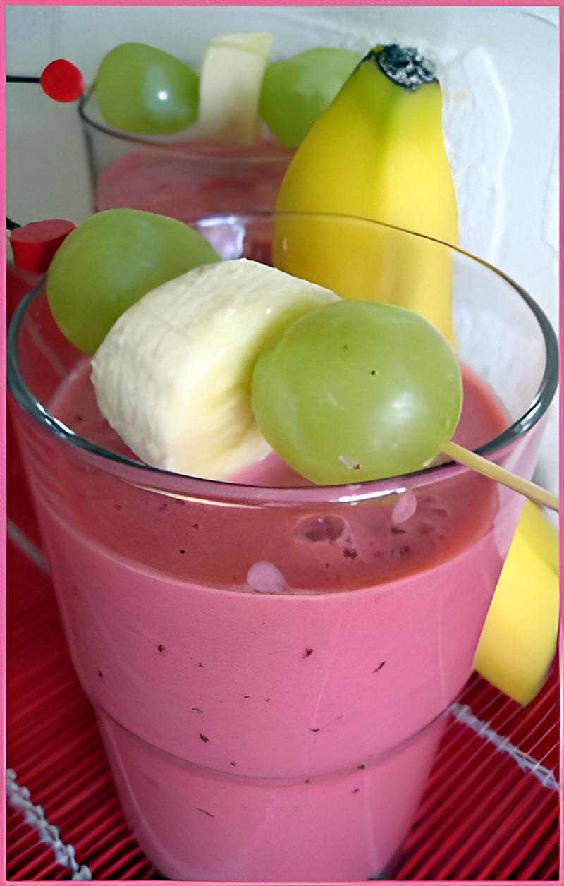 recette Smoothie banane framboises