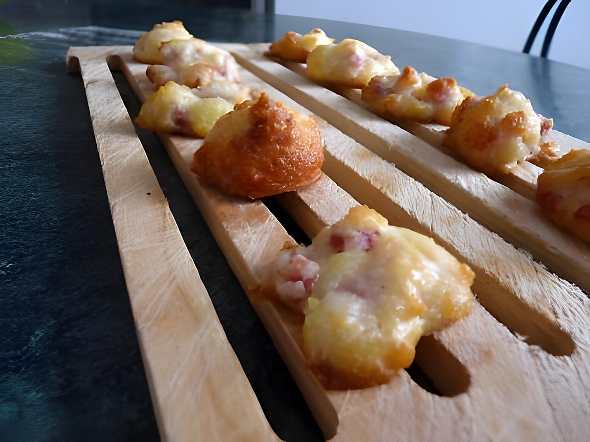 recette Bouchées parmesan-lardons