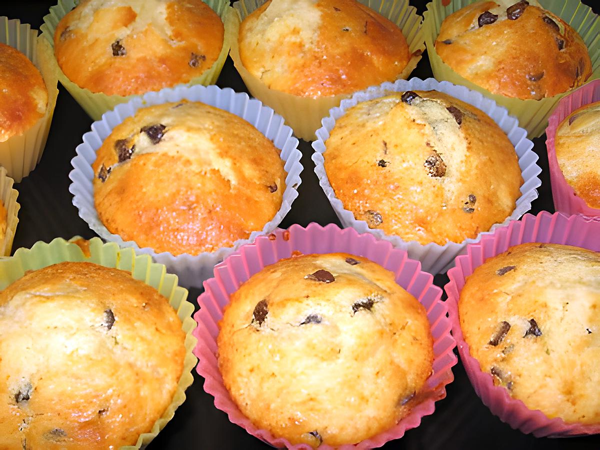 recette Muffins pépites de chocolat et banane