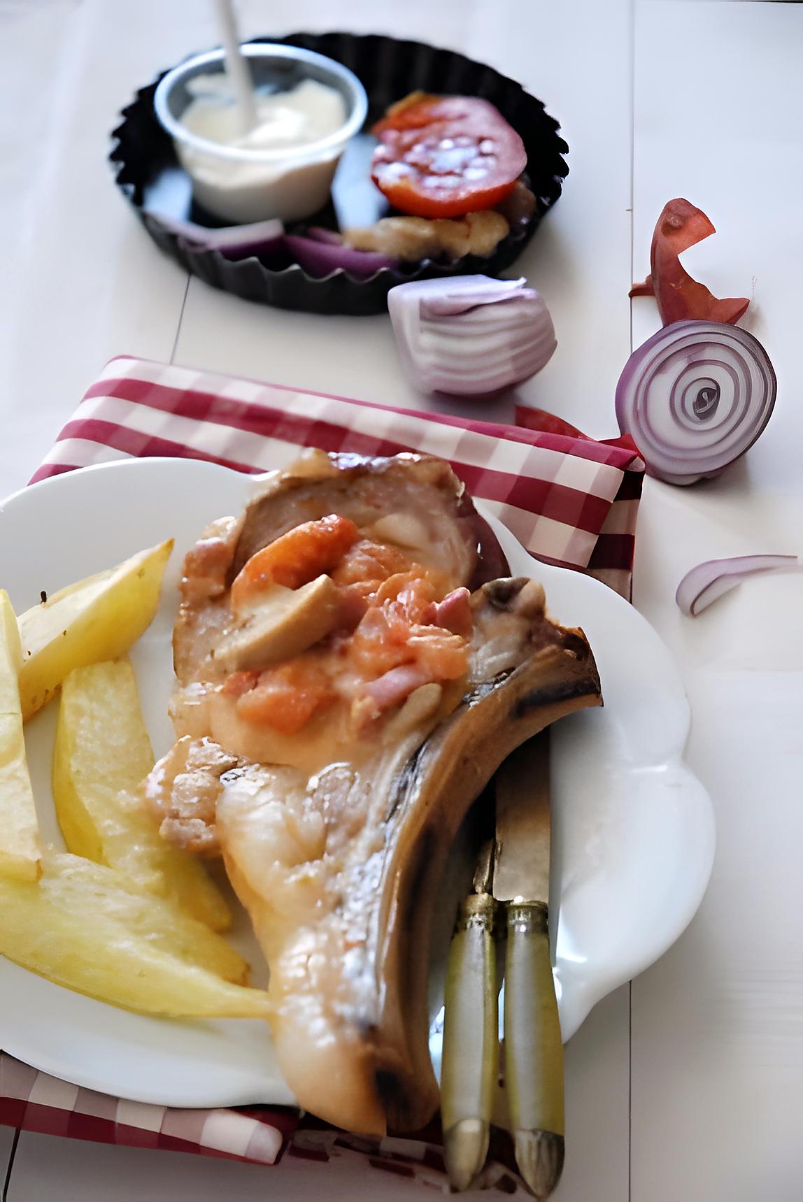 recette Côtes de veau à la bayonnaise