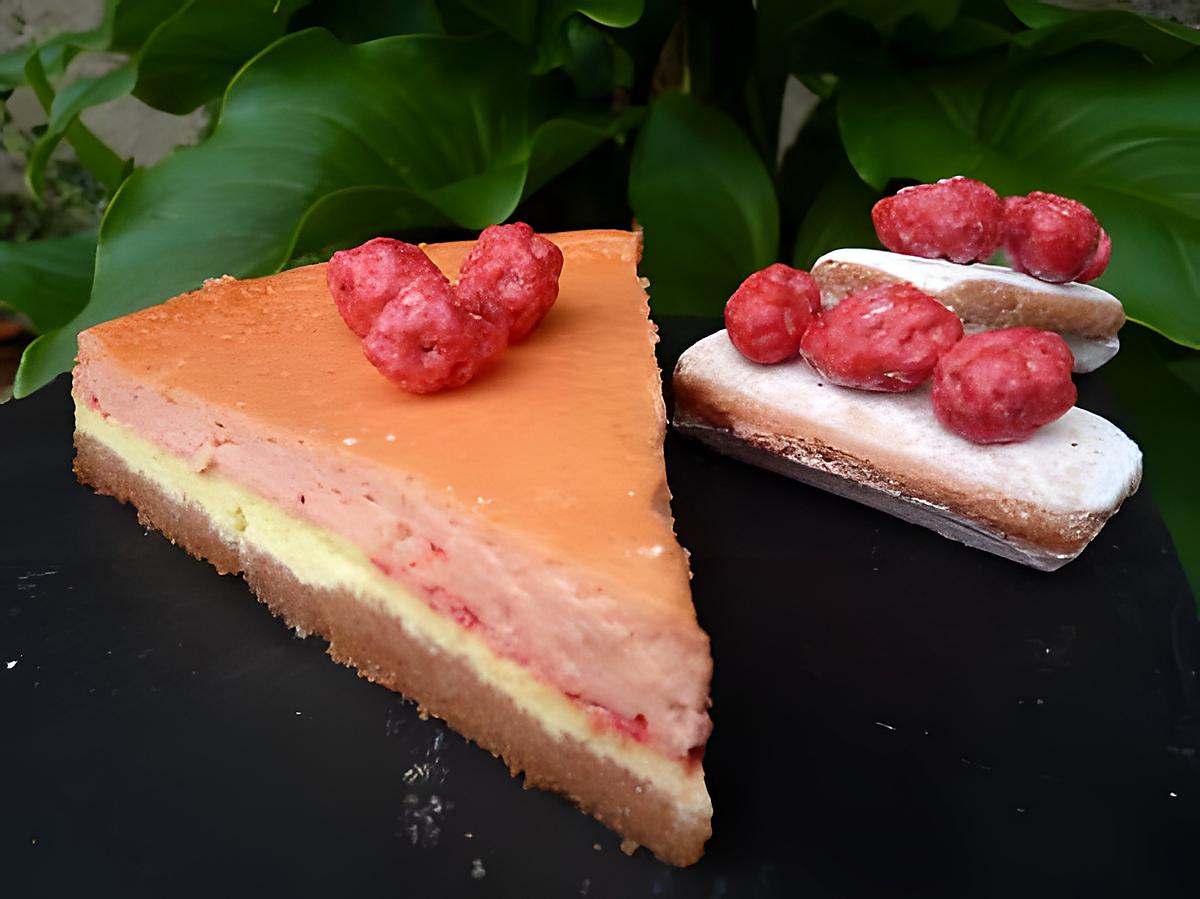 recette Cheesecake citron-pralines roses rémois