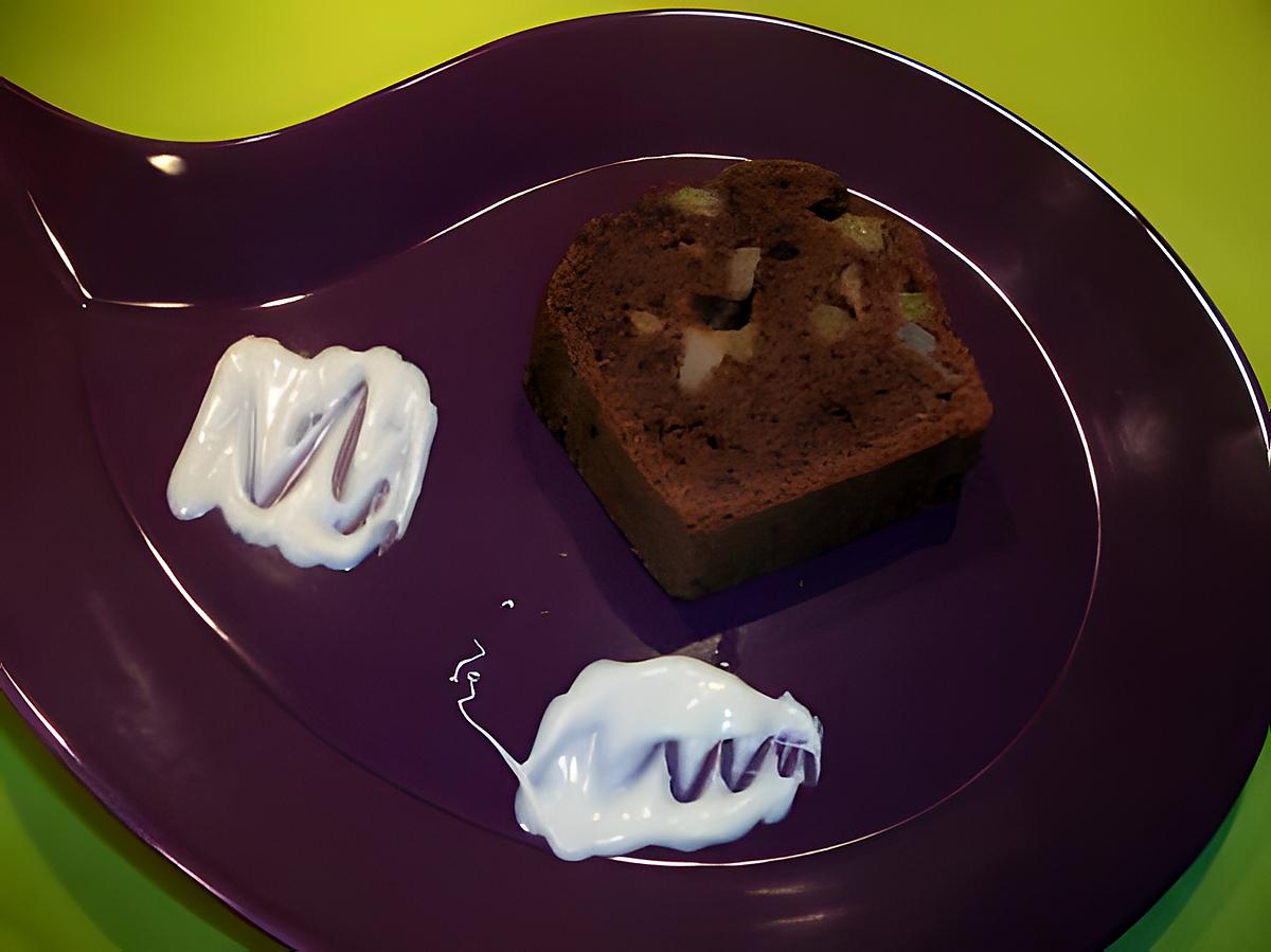 recette Cake au chocolat, kiwi & pomme