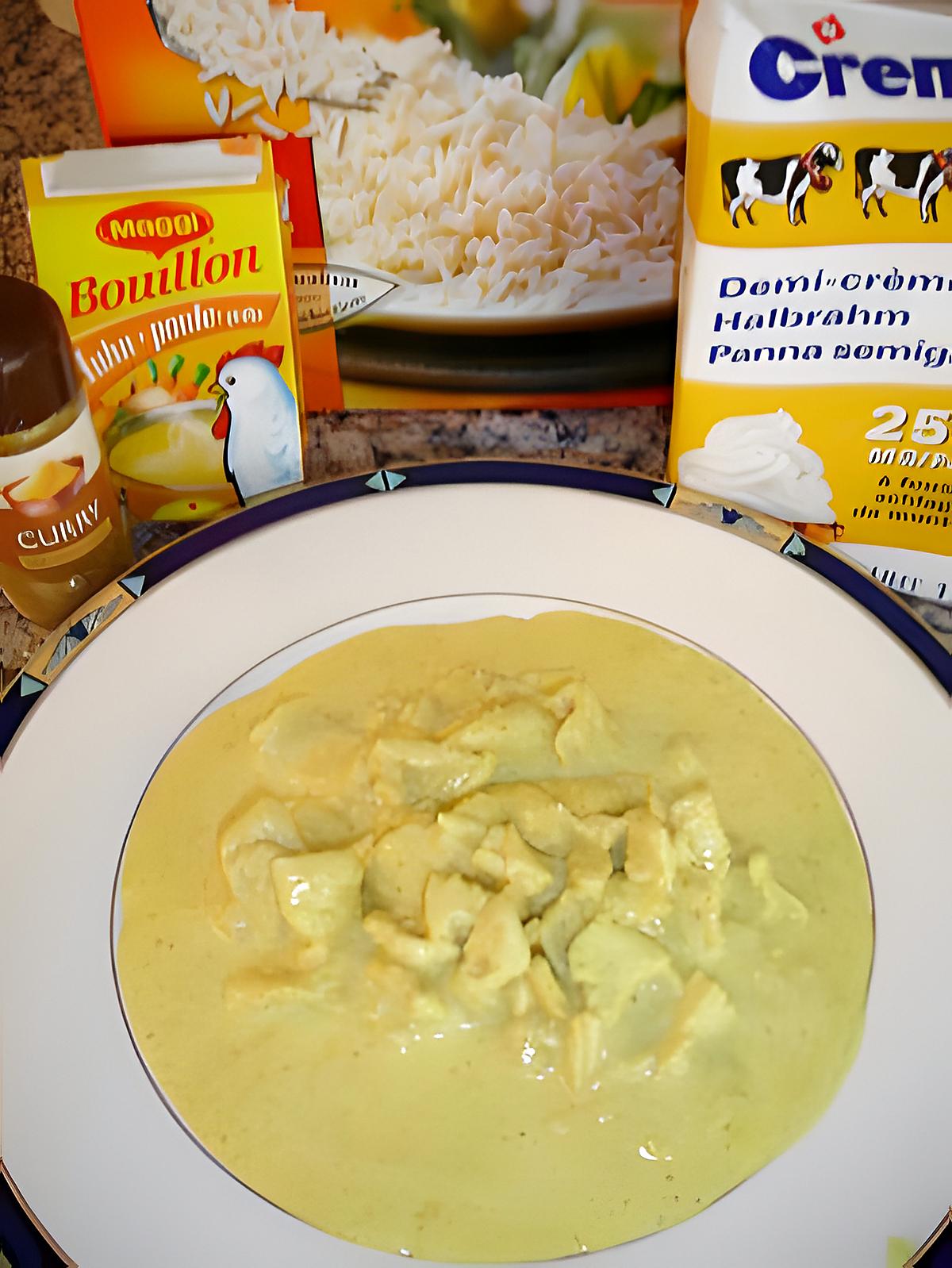 recette Emincé de poulet au curry simple