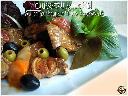 recette Cuisseau de Lapin aux Topinambours et Pois Gourmands