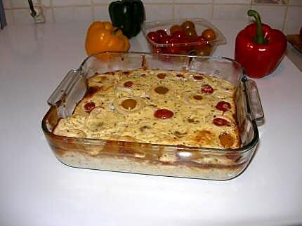 recette Gâteau plume aux tomates cerise, à l'oignon et au basilic d'eryn