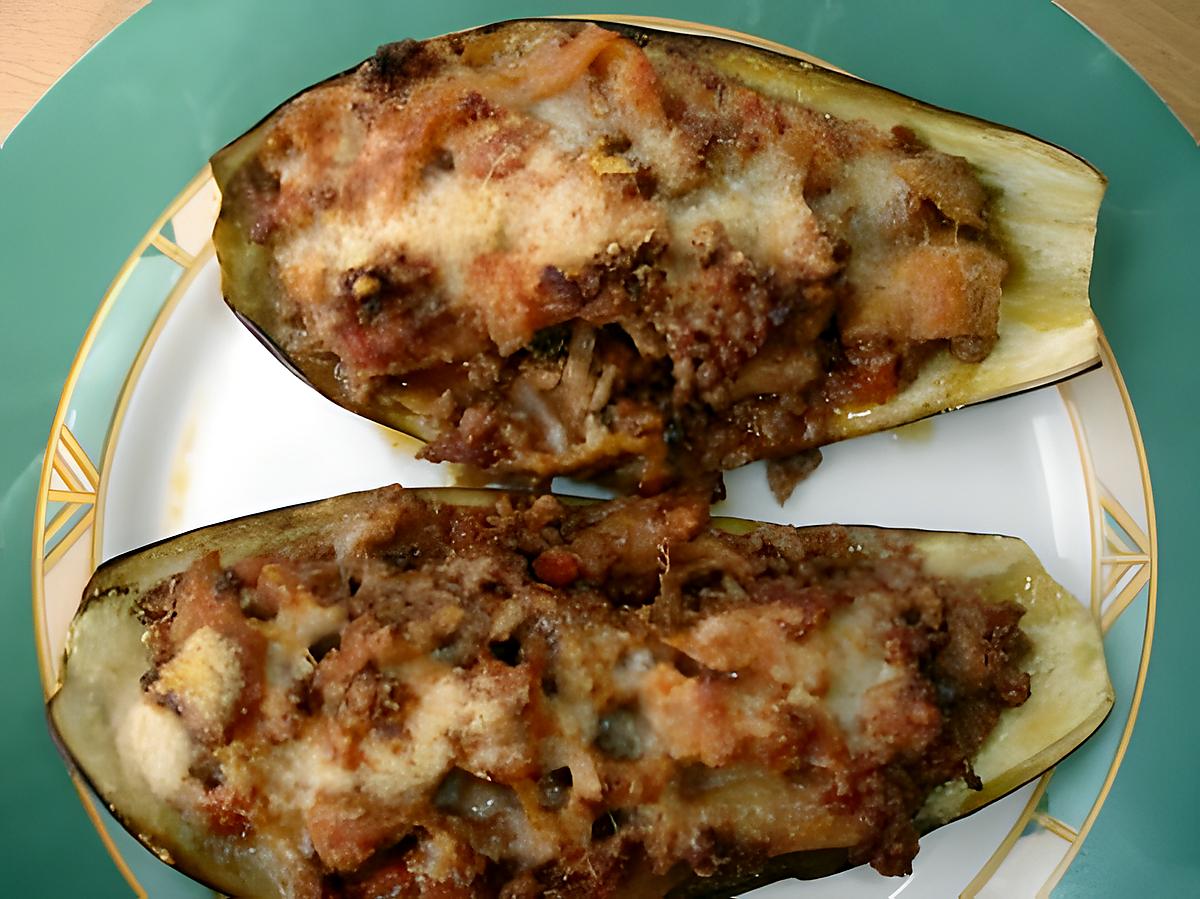 recette Mes Aubergines Farcie à la Viande