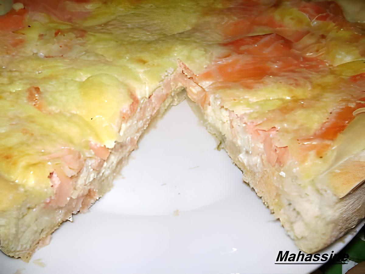 recette Tarte au saumon et boursin