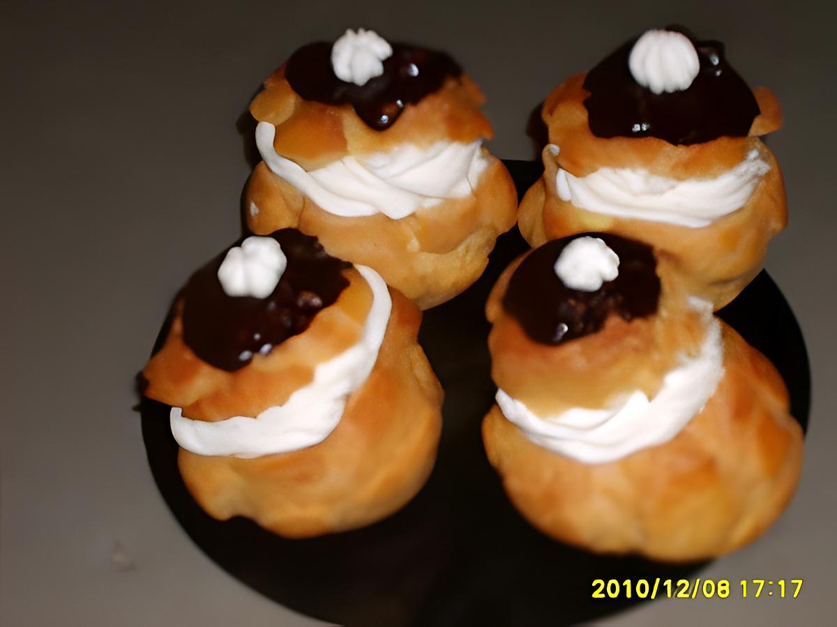 recette CHOUX CREME PATISSIERE/CHANTILLY