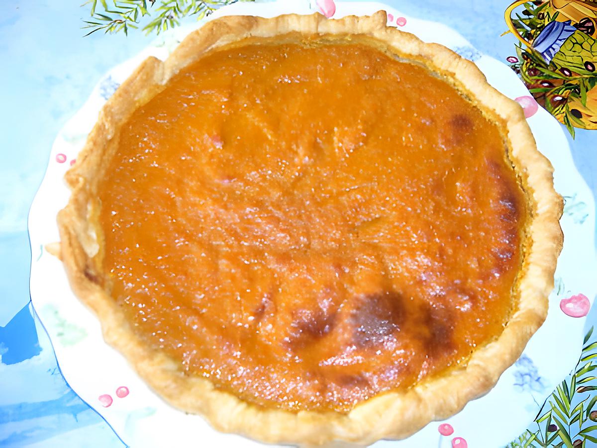 recette tarte fondante de potiron aux amandes