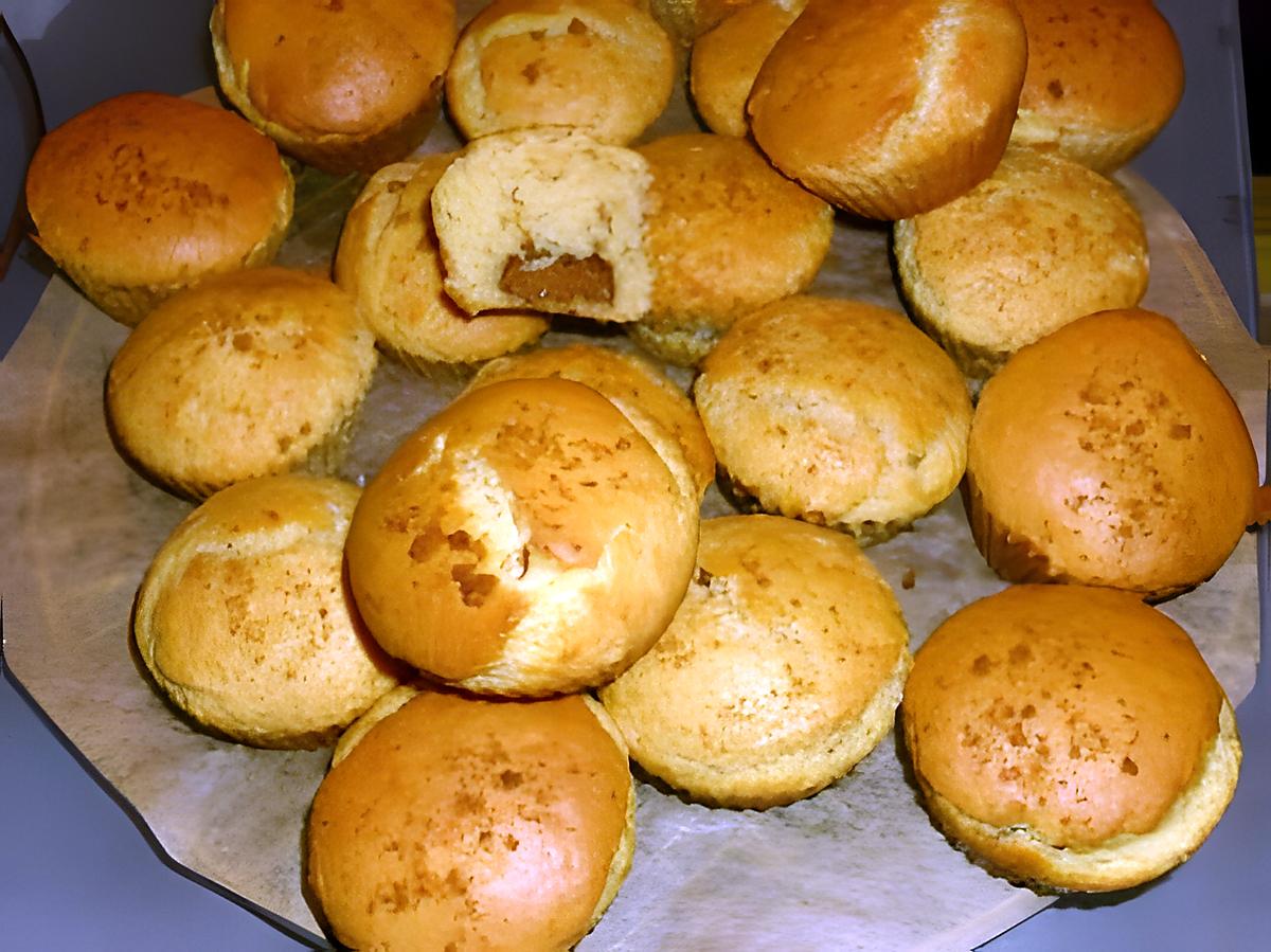 recette Muffins au coeur de crème de speculoos.