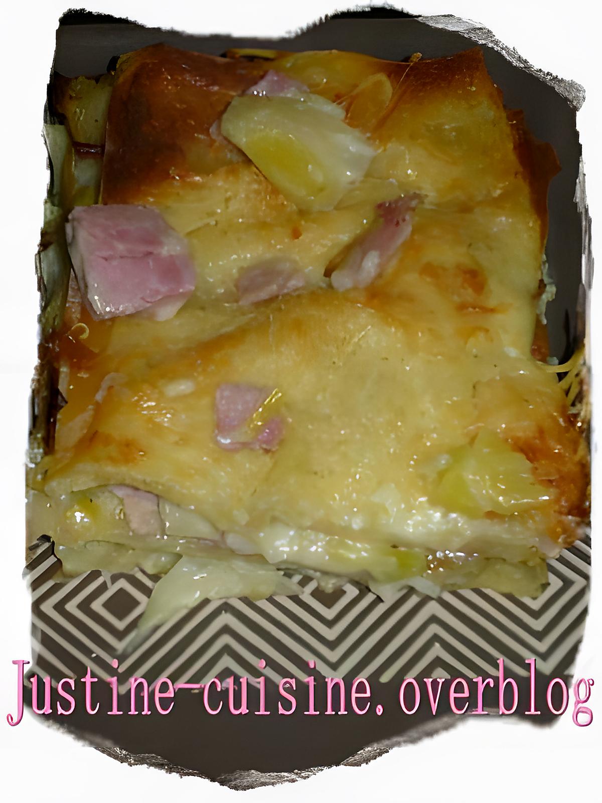 recette Lasagne Poireau/ Jambon