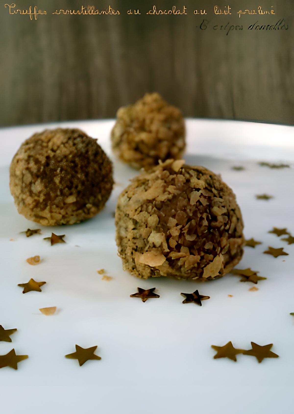 recette Truffes Croustillantes au Praliné & Crêpes Dentelles