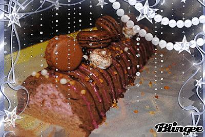 recette Bûche aux 3 mousses (chocolat noir, chocolat au lait et framboises)