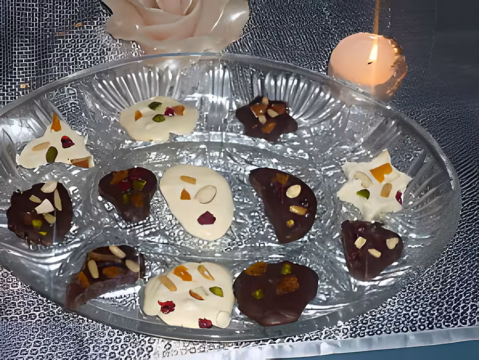 recette PALET AU CHOCOLAT(mendiants)