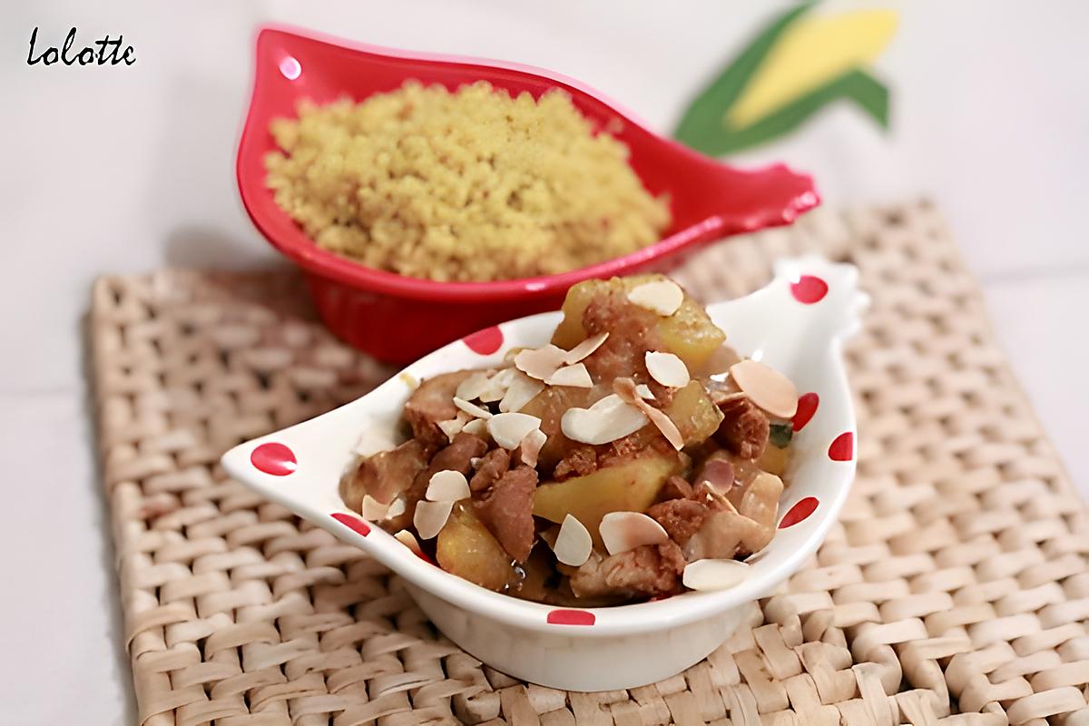 recette Tagine de poulet à la courge butternut et aux spéculoos