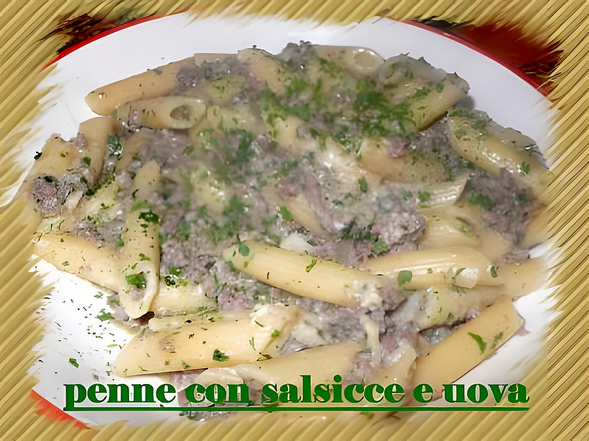 recette penne con salsicce e uova