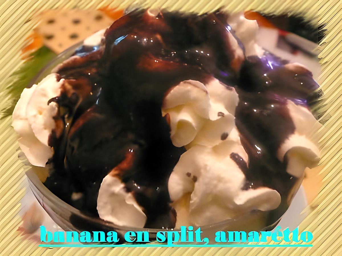 recette banana en split, amaretto