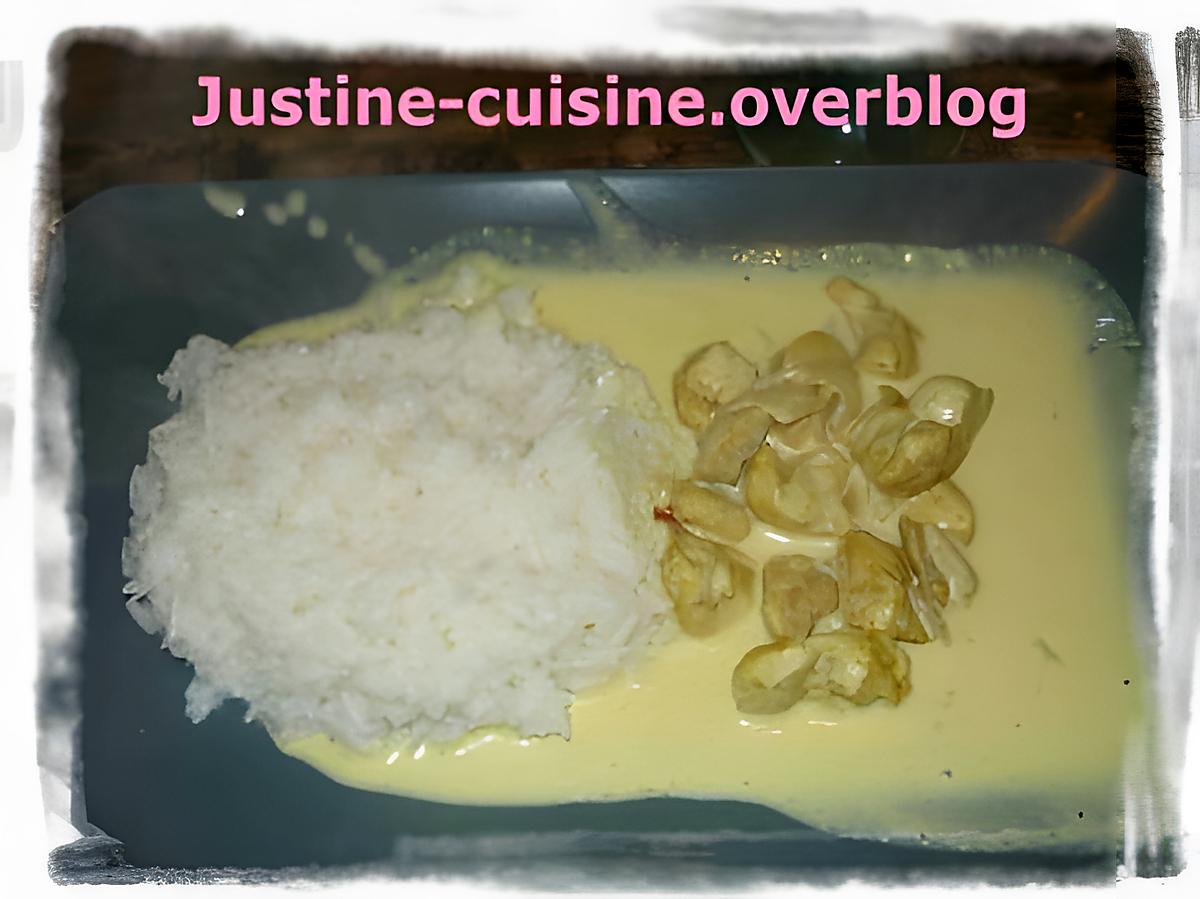 recette Poulet curry/coco