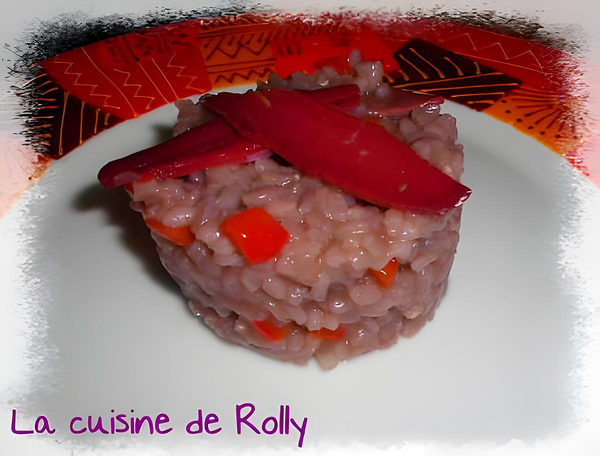 recette Risotto au vin rouge