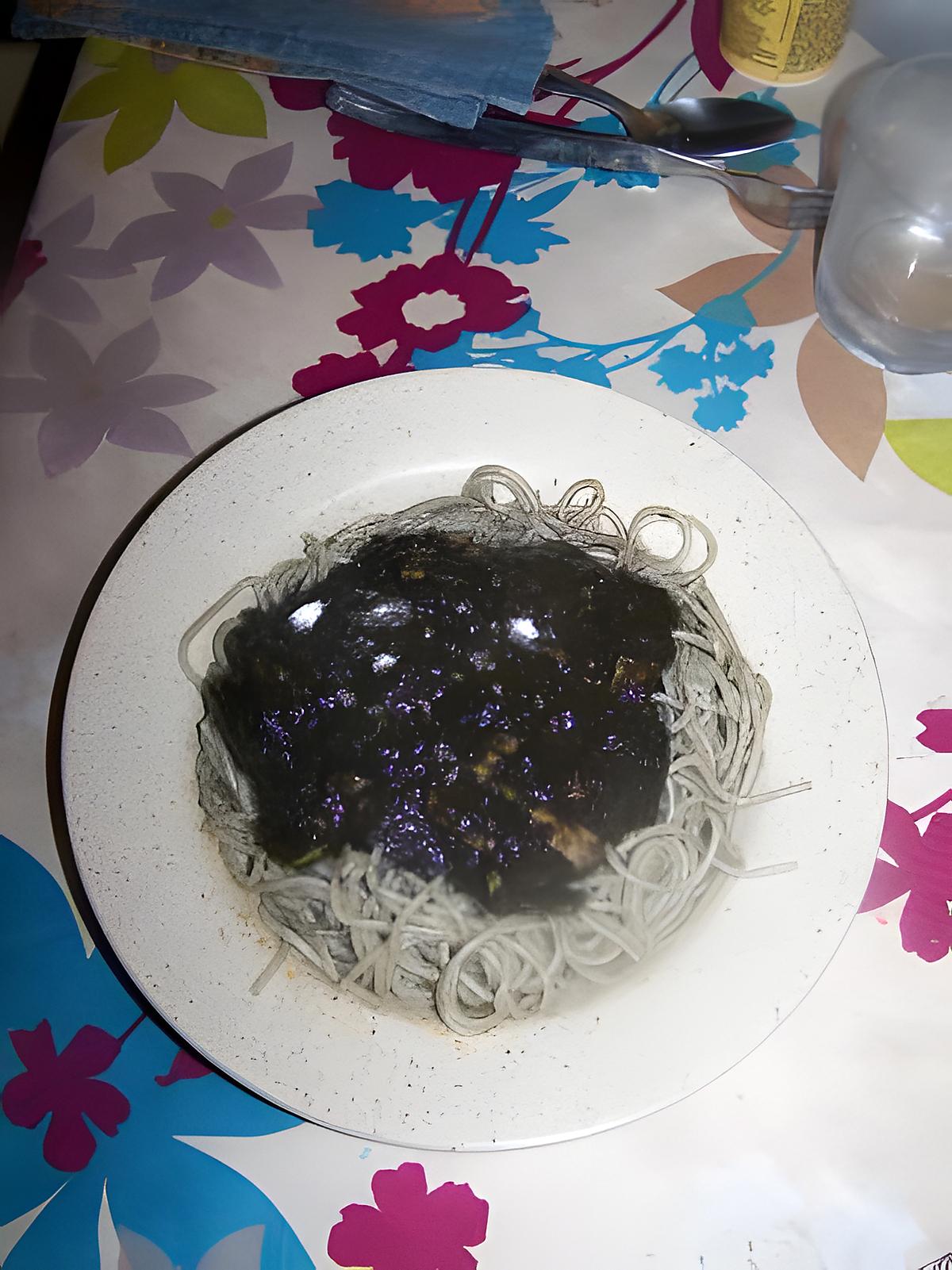 recette Spaghettis à l'encre de seiche