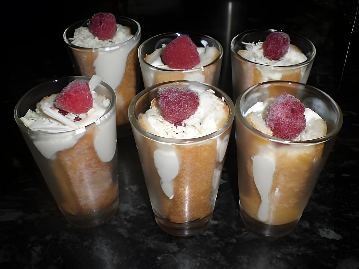 recette verrine charlotte aux framboises