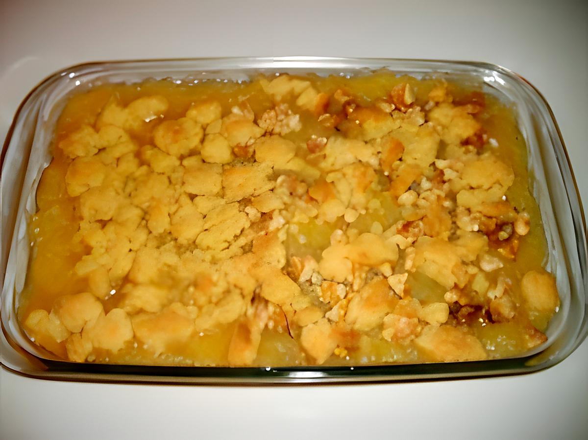 recette crumble aux pommes et noix