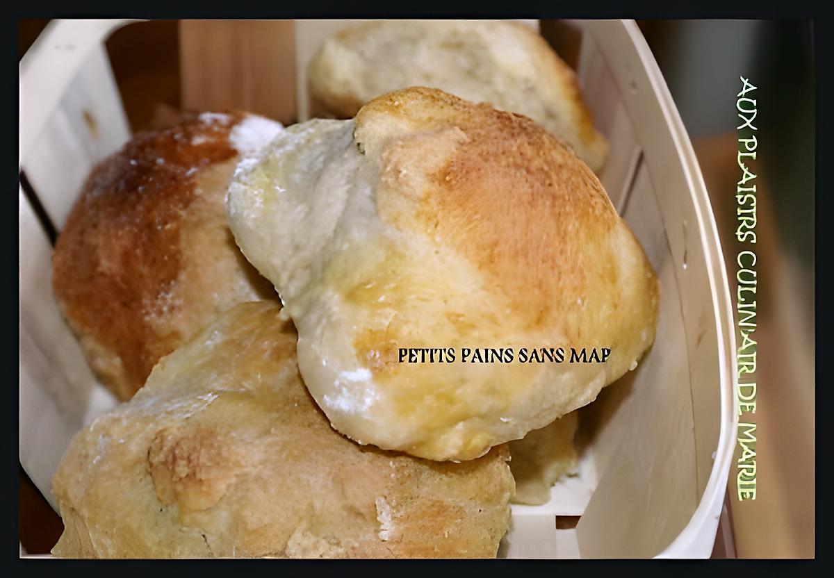 recette PETITS PAINS SANS PÉTRISSAGE, SANS MAP