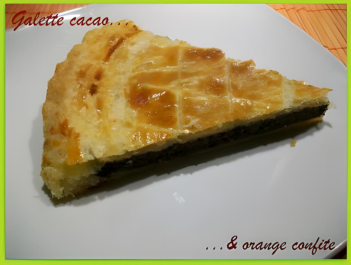 recette Galette cacao & orange confite