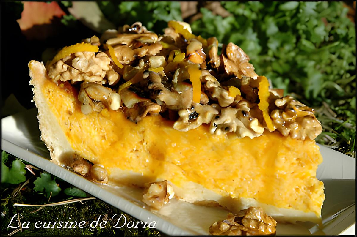 recette Tarte au potiron et noix caramélisées au miel de Cévennes