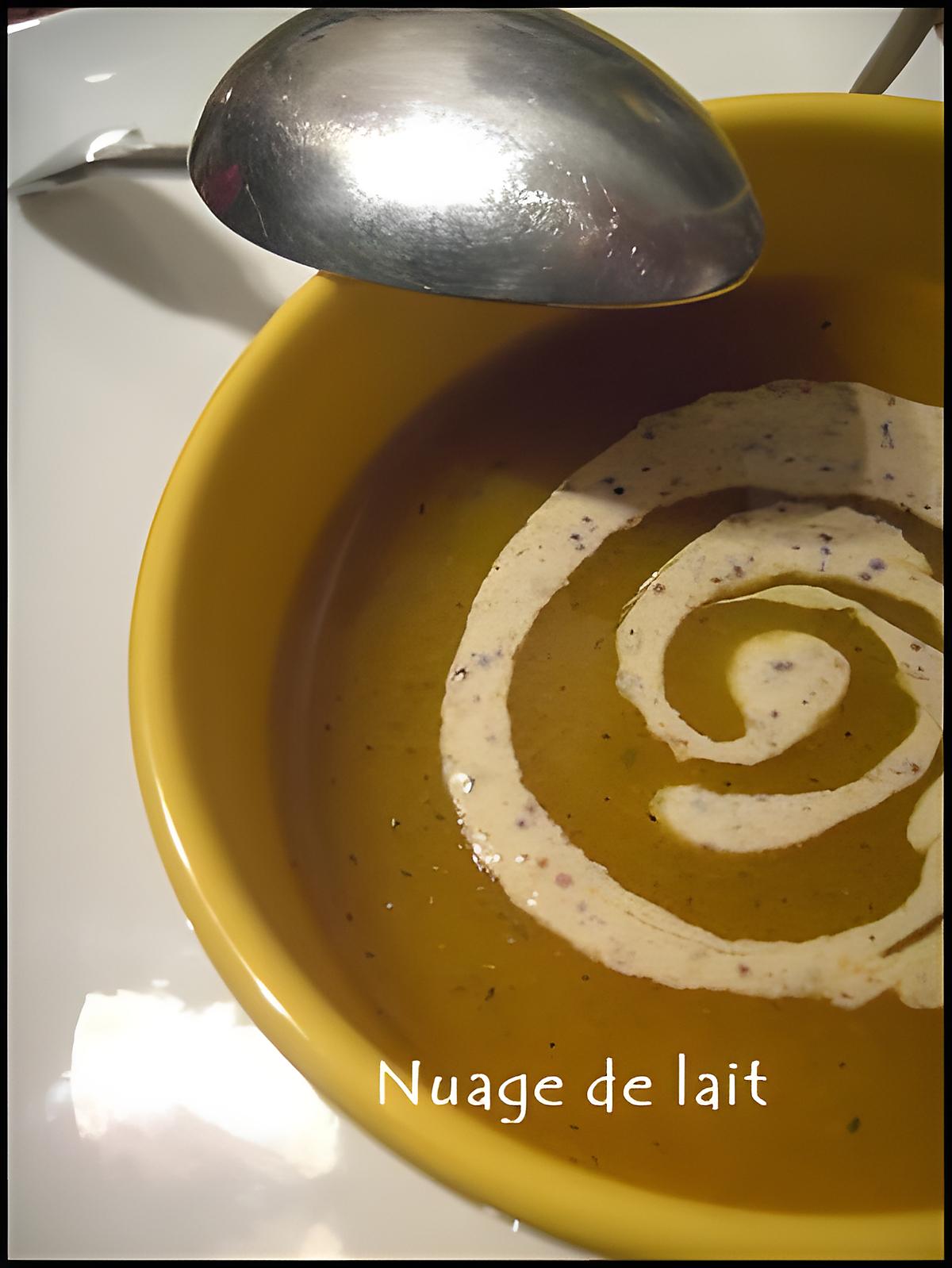 recette Velouté de Courge et sa Crème Moutardée